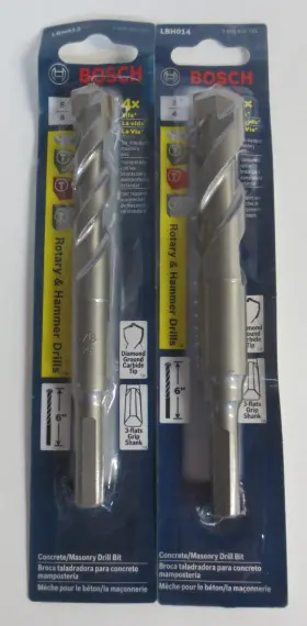 Bosch 000346474787 2-cutter Hammer Drill Bit Set - 5/8 Inch And 3/4