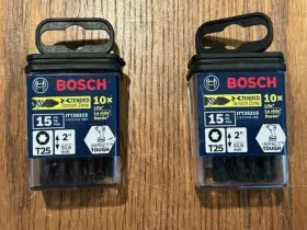 Itt25215 Bosch 000346483451 15-pack 2 Inch Torx #25 Impact Tough Power Bits Set Of New
