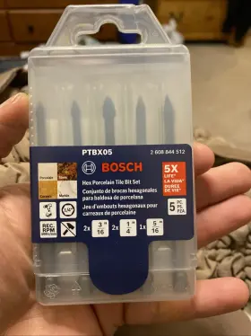 00034667640 Bosch Hex Porcelain Tile Bit Set