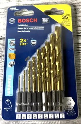 T191m Bosch 47564 9 Pc Drill Bit Set New