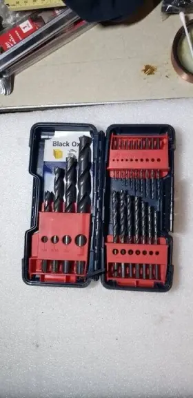 Bl21a Bosch 21 Piece Black Oxide Metal Drill Bit Set For Wood Bits