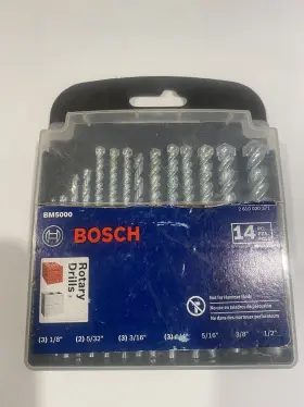 Bm5000 Bosch Carbide Tipped Rotary Drill Bit Set Straight Shank 14 Pc Old Stock