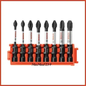 Ccsphv208 Bosch 8 Pc Impact Tough Phillips 2 Inch Power Bits With Clip Fast Ship New