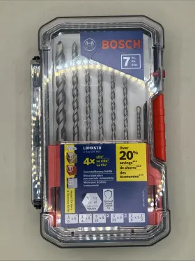 Cmp102595 Bosch Impact Tough 7pc X High-speed Steel Masonry Drill Bit Set Lbhxs7u