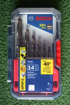 Co14b Bosch Cobalt Metal 14 Pc. Drill Bit Set