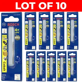 Co2131 Bosch Lot Of 10 1/16 Inch X 1-7/8 Cobalt Strong Metal Drill Bit - New