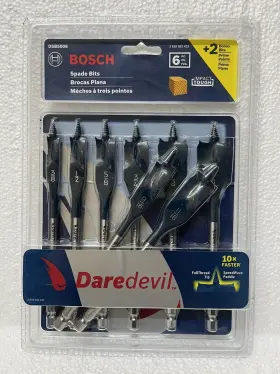 Dsb5006p Bosch Dsb5006 6-piece Daredevil Standard Spade Bit Set In Pouch - New Box
