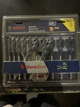 Dsb5010 Bosch Daredevil 10 Pc. Spade Bit Set Full Cone Threading Hole Bits