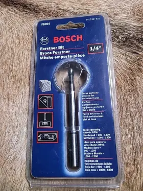 Fb004 Bosch Forstner Drill Bit 1/4 Inch Wood Sealed New Bores Holes Press