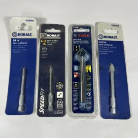 Gt600 Bosch 4 New Drill Bits Glass And Tile - 1/4 5/16 3/16 1/2