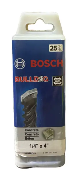 Hc2040b25 Bosch 25-piece 1/4 Inch X 4 Sds-plus Bulldog Rotary Hammer Bits