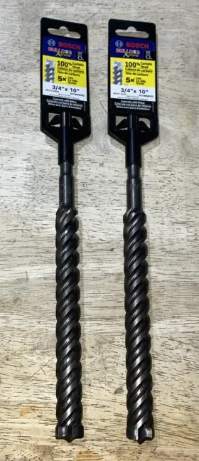 Hcfc2224 Bosch Bulldog Extreme Rotary Hammer Drill Bit 3/4 Inch X 10 - 2 Pack
