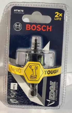 Htw78 Bosch 7/8 Inch Edge Mpact Tough Hole Saw New Sealed