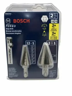 Imsdc002 Bosch High-speed Steel Impact Tough Turbo Step Drill Bit Set New