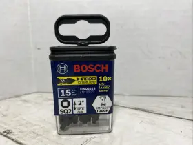 Itsq2215 Bosch Impact Tough 15-piece 1/4-in X 2-in Square Robertson Driver Bit Set