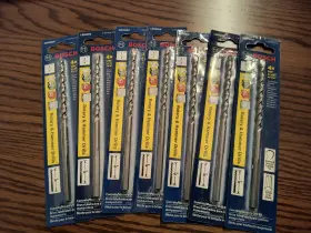 Lbh004 Bosch Lot Of 7 - 1/4 Inch X 6 Concrete/masonry Drill Bit