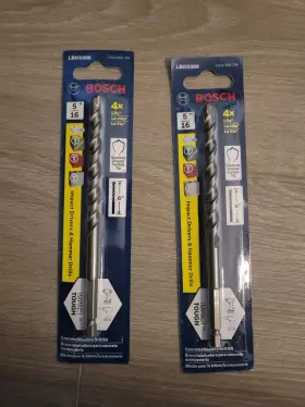 Lbhx006 Bosch Hammer Drill Bit - 5/16 Inch Lot Of 3 6 Long New Lbhx006 Bosch Hammer Drill Bit - 5/16 Inch Lot Of 3 6 Long New