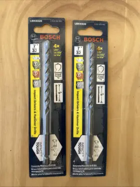 Lbhx020 Bosch 2 7/32 Inch X 6 Concrete Masonry Drill Bits/ Carbide Tip / Impact Ready