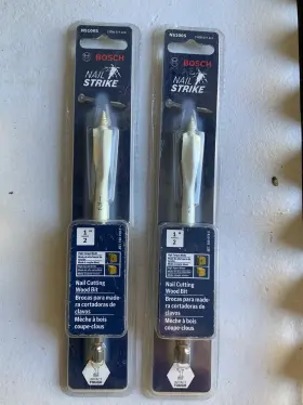 Ns1005 Bosch Lot Of 2 1/2 Inch X 6 Nail Strike Wood-boring Spade Bit New In Package