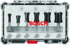 Rbs006sbs Bosch 6 Pc Carbide-tipped Router Bit Set 1/4 Inch