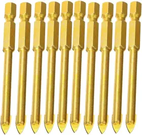 Kjasdklfjlhsdfsf268sf Boxonly 10pcs 3mm Tungsten Tile Drill Bit Set Carbide Glass Ceramic Flat Sp