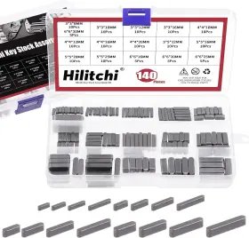 H-5297 Brand Hilitchi 144pcs 16 Sizes Carbon Steel Round Ended Feather Key Set 3mm 4mm