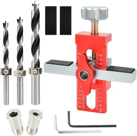 22425518 Brand Nowhyx Cabinet Door Installation Jig 2-in-1 Mounting Tool With Adjustable Red