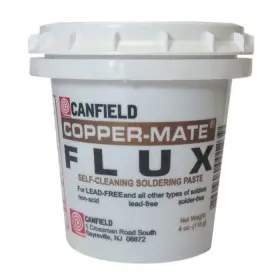 Fjcm4zea Brand Rainbow Art Glass Canfield Coppermate Flux Paste 4 Oz. Lead-free Water-soluble Soldering