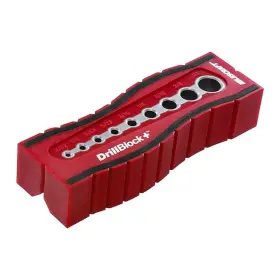 13350003 Branded Drill Block Plus Handheld Drilling Guide With 9 Bushing Sizes Free Ship