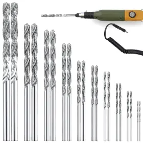 Branded 445003778786 20 Pieces Diamond Drill Bits Set Twist Tip Bit Heavy Duty Micro