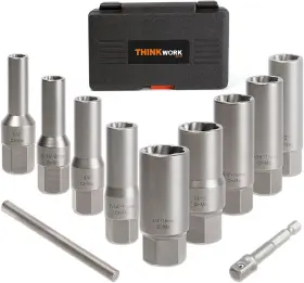 Branded 445040230209 Bolt Extractor Kit For Deep Well 11 Pcs Lug Nut Set Socke