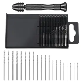 5245molw3867 Branded 21pcs Metric Mini Micro Drill Bit Set Carburetor Jet Bits Pin Vise