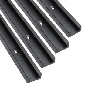 Branded 791334274310 Aluminum 48 Inch T-track For Fine Sandblast Black Anodized