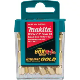 B-60545 Branded Makita Impact T25 Power Bit Set 2in Hex Driver High Torque 15pc Heavy Duty