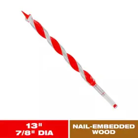 Dag2090 Branded 7/8 Inch X 13 Carbide Auger Drill Bit For Wood And Nail-embedded