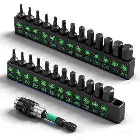 Sw66041 Branded 26-piece Hex Head Allen Wrench Drill Bit Set 1/4hex Shank Quick Change
