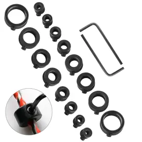 Branded01 313030365354 Depth Stop Drill Bit 18 Pieces Collar Set Positioner Ring And Hex New