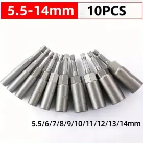 Branded01 445029876879 6 Pcs Magnetic Screwdriver Bit Kit For Electric Drill And Impact Drivers Long
