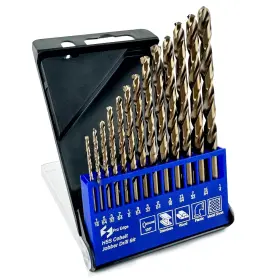 Branded01 705353282355 13 Pcs Cobalt Drill Bits Set M35 High Speed Steel 135 Degree Tip Twist Jobber
