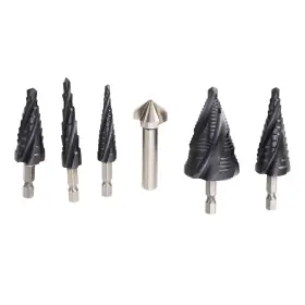 Busoth 296514130620 Step Drill Bits High Speed Bit Set 4 Flute 1/4 Inch Shank M35 Coba
