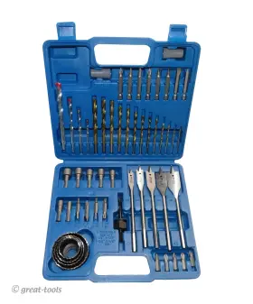 Asdpdb53 Cal-hawk Power Drill Accessory Kit 53-pc Set Bits Nut Drivers Hole Saws Spade