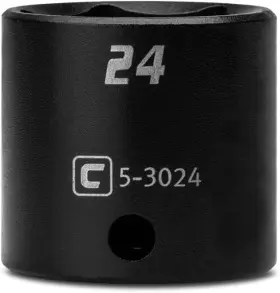 5-3024 Capri Tools Shallow Impact Socket 3/8-inch Drive 6-point Metric 24 Mm