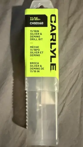 Carlyle Chsd160 11/16 In Silver And Dimming High Speed Drill Bit P/n