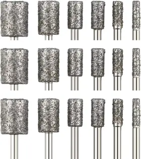 Cb-221 Cbright 1/8 Shank Diamond Grinding Burr Drill Bit 30pcs 46# Set Cylinder He