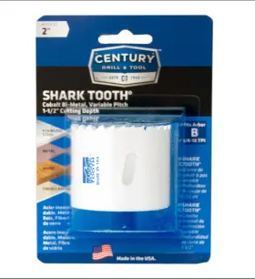Century 081838052324 Drill And Tool 5232 Shark Tooth Bi-metal Hole Saw 2-inch
