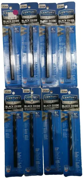 24221 Century 8pk Black Oxide 135 Quick-cut Point #24221 21/64 Inch
