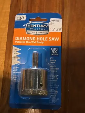 Century Drill And Tool 05582-9 1-3/8 Inch Diamond Hole Saw For Ceramic Tile Stone Glass 2a