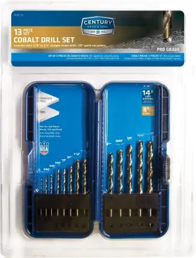 Century Drill & Tool 081838267131 26713 13 Pc Set Jobber Bit Prograde Cobalt Steel High Speed