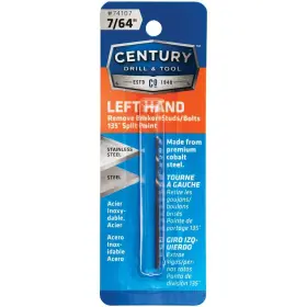 74107 Century Drill & Tool And 7/64 Inch Cobalt Steel Left Hand Bit
