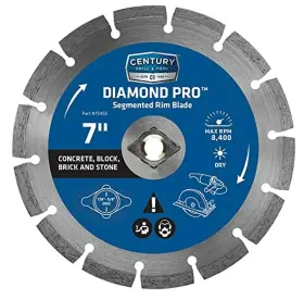 75455 Century Drill & Tool And Diamond Segmented Rim Blade 7 Inch